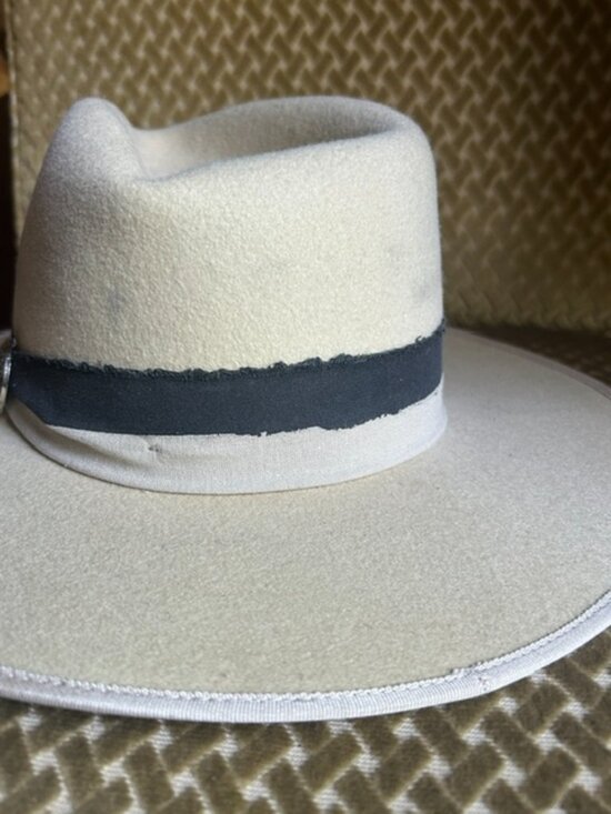 Wyeth Wide Brim Rancher Soft Australian Wool Brown Band Concho Fedora Hat NEW main image 8